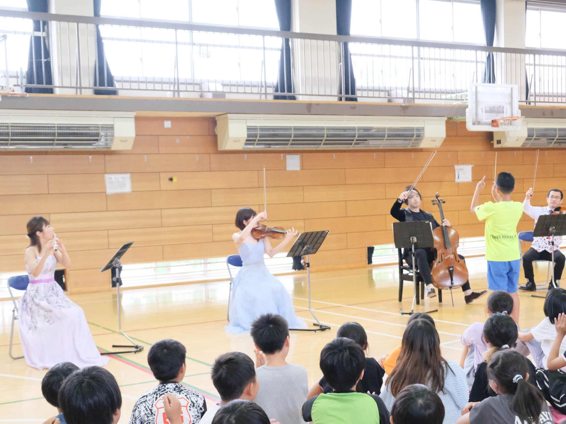 板橋区立三園小学校にコンサートをお届けしました（東京都板橋区）