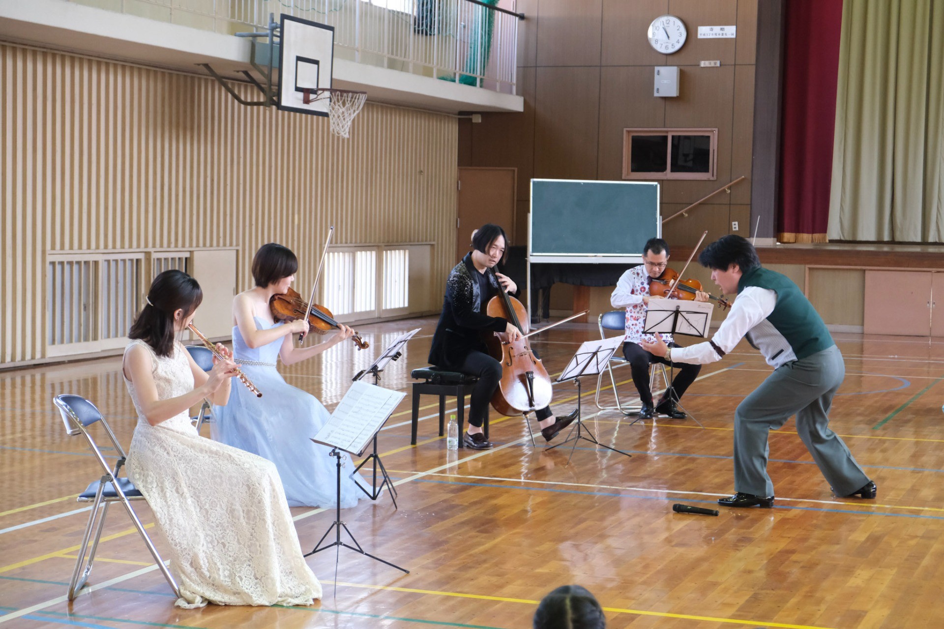 鹿屋市立細山田小学校でコンサートをお届けしました（鹿児島県鹿屋市）