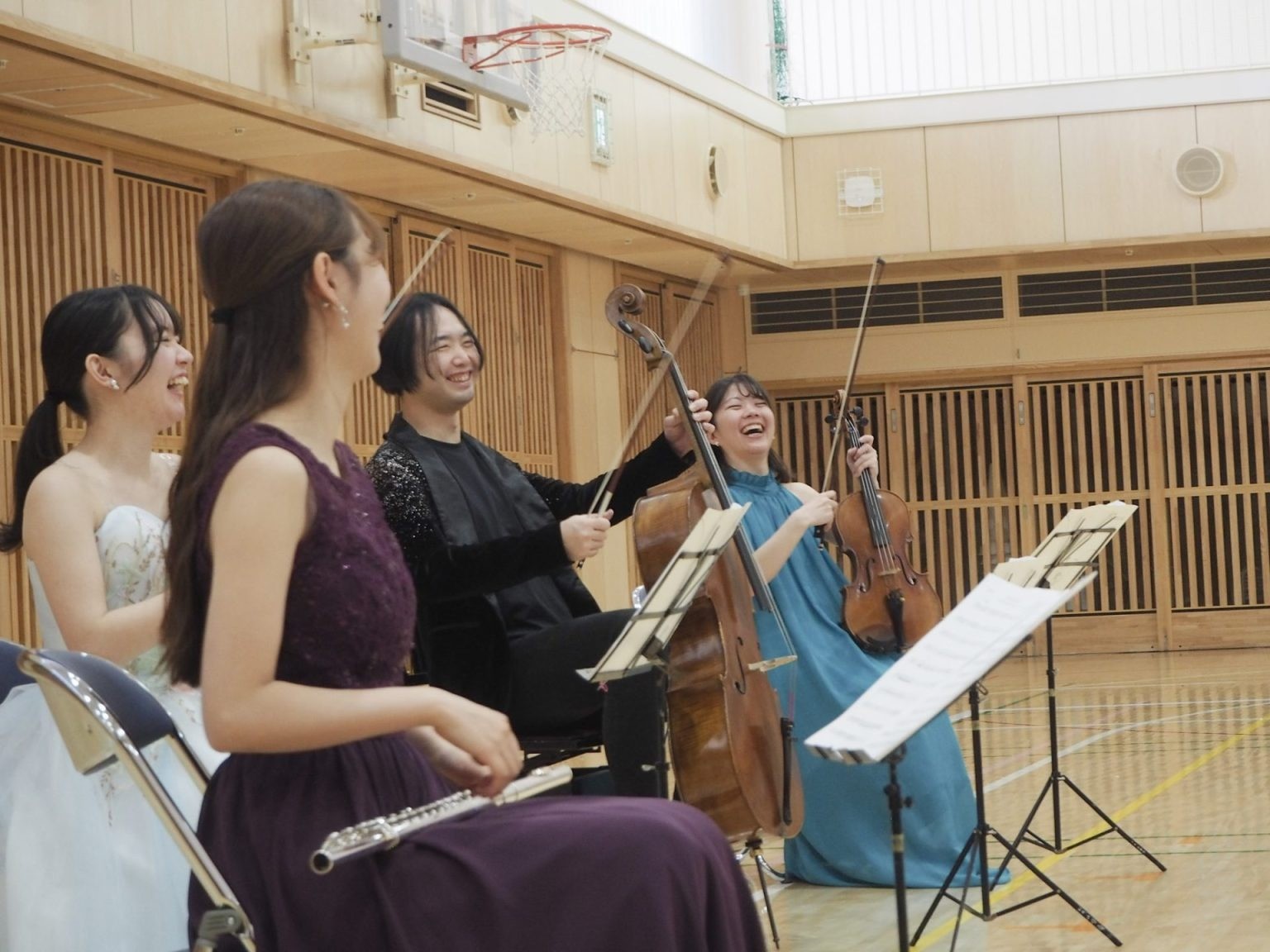 東京都立花畑学園でコンサート（東京都足立区）