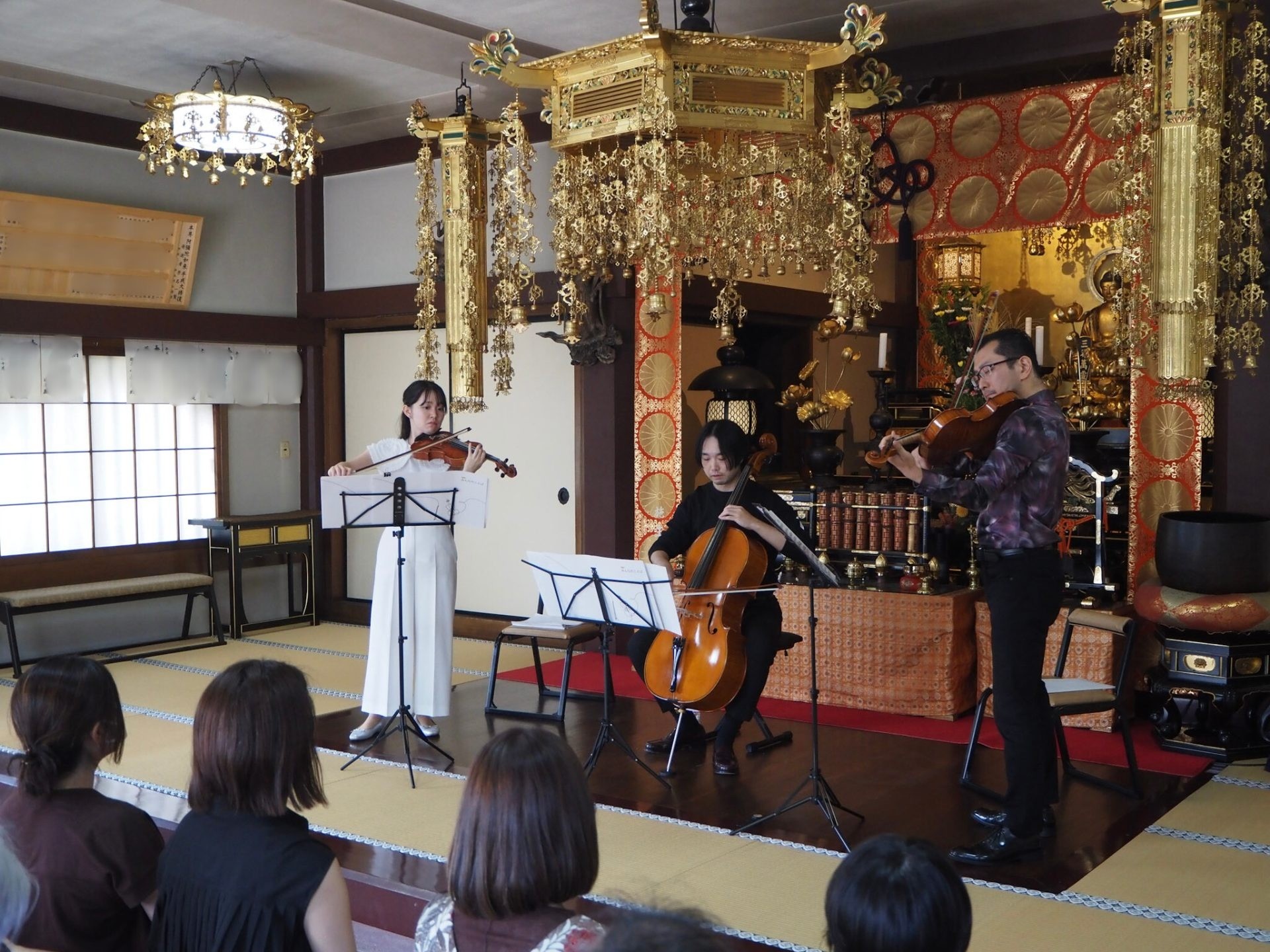 「お寺で楽しむ弦楽三重奏」開催しました！（東京都墨田区）